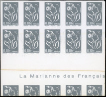 ** 3965 -- Marianne De Lamouche. 0,10€ Gris. ND. Bloc De 10 Inter-panneau Avec Amorce Voisins Du Bas Suite Décalage D'i - Autres & Non Classés