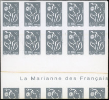 ** 3965 -- Marianne De Lamouche. 0,10€ Gris. ND. Bloc De 10 Inter-panneau Avec Amorce Voisins Du Bas Suite Décalage D'i - Andere & Zonder Classificatie