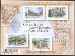 ** 4838-F -- Le Feuillet Chemins De Compostelle. ND. SUP. - Andere & Zonder Classificatie