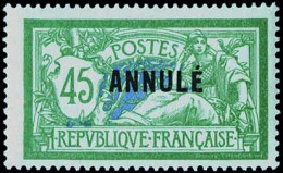 ** 143-CI 1 -- 45c. Merson Vert Et Bleu. Surcharge ANNULE. SUP. - Cursussen