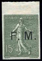 * 3 -- 15c. Surch ''F.M.''. HdeF. TB. - Militaire Zegels