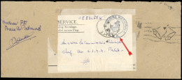 Obl. Lettre Officielle De La Marine Nationale F.N.G.B. Obl. Cloches De La Victoire Et Frappée Du CàD Du 14 6 45 à Destin - War Stamps