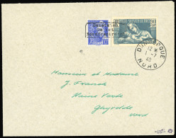 Obl. 407+ 419 -- 2 Valeurs Obl. Cachet DUNKERQUE S/lettre Frappée Du CàD De DUNKERQUE Du 1er Juillet 1940 à Destination  - War Stamps