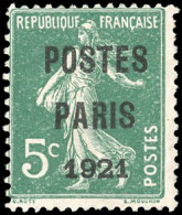 ** 26 -- 5c. Vert. Surcharge "POSTES PARIS 1921". B. - Other & Unclassified