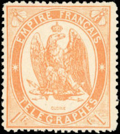 * 7 -- 1F. Orange. TB. - Télégraphes Et Téléphones