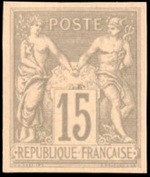 (*) 33 -- 15c. Gris. Type II. Tirage De Luxe S/bristol. Exposition De 1900. SUP. - Other & Unclassified