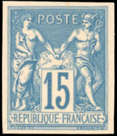 (*) 41 -- 15c. Bleu. Type II. Tirage De Luxe S/bristol. Exposition De 1900. SUP. - Otros & Sin Clasificación