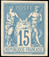 (*) 41 -- 15c. Bleu. Type II. Tirage De Luxe S/bristol. Exposition De 1900. SUP. - Other & Unclassified