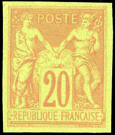 (*) 42 -- 20c. Brique S/vert. Type II. Tirage De Luxe S/bristol. Exposition De 1900. SUP. - Other & Unclassified