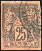 Obl. 43 -- 25c. Noir S/rouge. Obl. NOUVELLE-CALEDONIE. TB. - Other & Unclassified