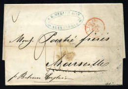 Obl. Marque Postale De 1852 Adressé à MARSEILLE Par Bateaux Anglais. B. - Other & Unclassified