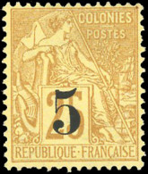 (*) 1 -- 5 S/25c. Jaune-bistre. SUP. - Other & Unclassified
