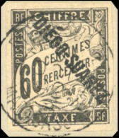 Obl. 12 -- Timbres-Taxe. 60c. Noir. Obl. S/petit Fragment. TB. - Other & Unclassified