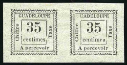 * 11+ 11a -- Timbres-Taxe. Paire Avec Variété Sans Le ''G''. TB. - Andere & Zonder Classificatie