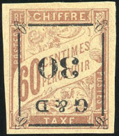 * 13a -- Timbres-Taxe. 30 S/60c. Surcharge Renversée. SUP. - Other & Unclassified