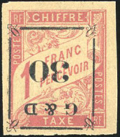 * 14a -- Timbres-Taxe. 30 S/1F. Surcharge Renversée. SUP. - Andere & Zonder Classificatie