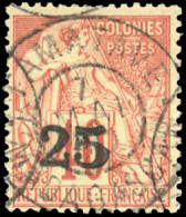 Obl. 3 -- 25 S/40c. Rouge-orange. Obl. Centrale. TB. - Andere & Zonder Classificatie