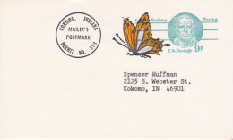 Postal Card U.S. Postage 9 Cent - BUTTERFLY In Mailer's Postmark - Permit No. 373 - Otros & Sin Clasificación