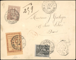 Obl. 11 -- 25c. Brun Obl. S/lettre Recommandée Frappée Du CàD De TAMATAVE Du 29 Novembre 1894 à Destination De PARIS. Ca - Andere & Zonder Classificatie