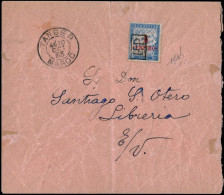 Obl. 18 -- 5c. S/5c. Bleu Surcharge Encadrée "P.P" Verticale De Bas En Haut, S/lettre Frappée Du CàD TANGER - MAROC Du 1 - Other & Unclassified