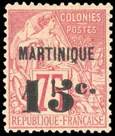 * 18A -- 15c. S/75c. Rose. Variété Chiffre "5" Penché. SUP. - Autres & Non Classés