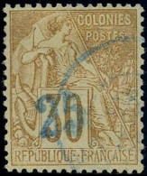 Delcampe - Obl. 5A -- 25 S/30c. Brun. Surcharge Outremer. SUP. - Other & Unclassified