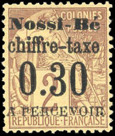 * 2 -- Timbres-Taxe. 30c. S/2c. Lilas-brun S/paille. SUP. R. - Autres & Non Classés