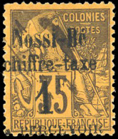 Obl. 6 -- Timbres-Taxe. 1F. S/35c. Violet-noir S/jaune-orange. Obl. Légère. SUP. R. - Autres & Non Classés