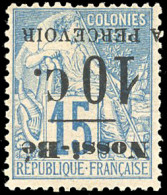 * 8a -- Timbres-Taxe. 10c. S/15c. Bleu. Variété Surcharge Renversée. SUP. - Autres & Non Classés