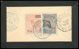 Obl. 53b + 54b -- Moitié Du 20c. Orange Et Brun-violet + Moitié Du 25c. Noir Et Bleu Obl. S/lettre Frappée Du CàD De COT - Other & Unclassified