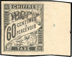 * 4 -- Timbres-Taxe. 60c. Noir. Grand BdeF. SUP. - Other & Unclassified