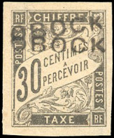 * 13b -- Timbres-Taxe. 30c. Noir. Double Surcharge. SUP. - Other & Unclassified