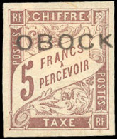 * 18 -- Timbres-Taxe. 5F. Marron. SUP. - Andere & Zonder Classificatie