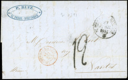 Obl. MARTINIQUE. 1 Lot Comprenant 14 Marques Postales. Entre 1855 - 1879. Dont Certaines Avec Grand Fleuron. Par Voie Fr - Andere & Zonder Classificatie