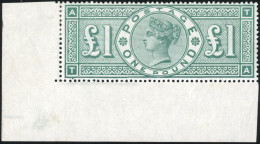 * SG#212a -- 1£. Green. Frame Broken. Border Sheet. Lettered T-A. SUP. - Other & Unclassified