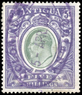 Obl. SG#40 -- 5s. Grey-green And Violet. Used. VF. - Other & Unclassified