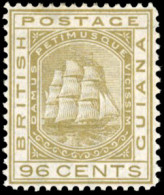 * SG#134 -- 96c. Olive-bistre. SUP. - British Guiana (...-1966)