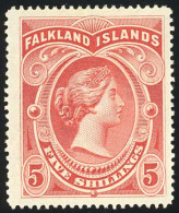 * SG#41 / 42 -- 2s. 6d. Deep Blue + 5s. Red. 2 Values. SUP. - Falkland Islands