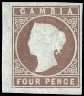 * SG#2 -- 4d. Pale Brown. VF. - Gambie (...-1964)