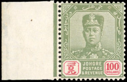 * SG#127 -- 100$. Green And Scarlet. Left Marginal. Large Part Original Gum. F. - Andere & Zonder Classificatie