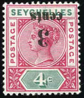 * SG#15a -- 3c On 4c. Surcharge Inverted. VF. - Seychelles (...-1976)