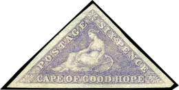 (*) SG#7b -- 6d. Deep Rose-lilac. White Paper. Very Large Margins. SUP. - Cape Of Good Hope (1853-1904)