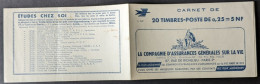 Carnet 1263** Marianne Decaris, Assurances Générales Sur La Vie, Les 3 Suisses, Calberson ... - Antiguos: 1906-1965