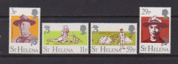 SAINT HELENA    1982    75th  Anniv  Of  Boy  Scouts    Set  Of  4     MH - Saint Helena Island