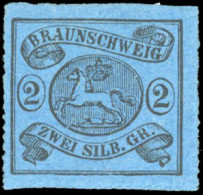 * 8 -- 2s. Noir S/bleu. TB. - Braunschweig