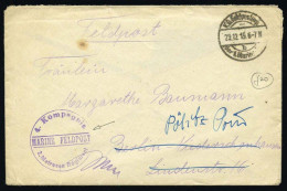 Obl. Précurseur. Lettre Du Courrier De La Marine Du 29/12/15. TB. - Prephilately