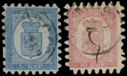 Obl. 3A + 4 -- 5k. Bleu S/azuré + 10k. Rose S/rose Pâle. Obl. B. - Other & Unclassified