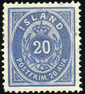 * 14 A -- 20a. Bleu. D14 X 13 1/2. Gomme Partielle. TB. - Otros & Sin Clasificación