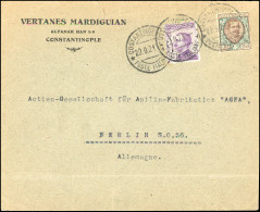 Obl. 72+ 73 -- 50c. + 1l. Obl. CàD CONSTANTINOPLE-POSTE ITALIANE S/lettre à Destination De BERLIN. TB. - Unclassified