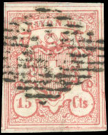 Obl. Zu#19 -- 15c. Rouge-brique. RAYON III. Obl. Centrale. TB. - Autres & Non Classés